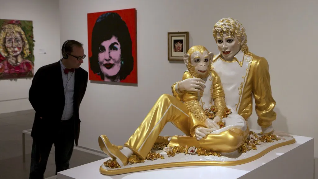 Jeff Koons / Michael Jackson a Bubbles (1995)