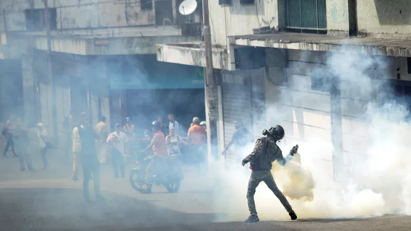 Protesty proti venezuelskému prezidentovi Madurovi