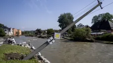 Následky povodně v obci Kobylá nad Vidnávkou