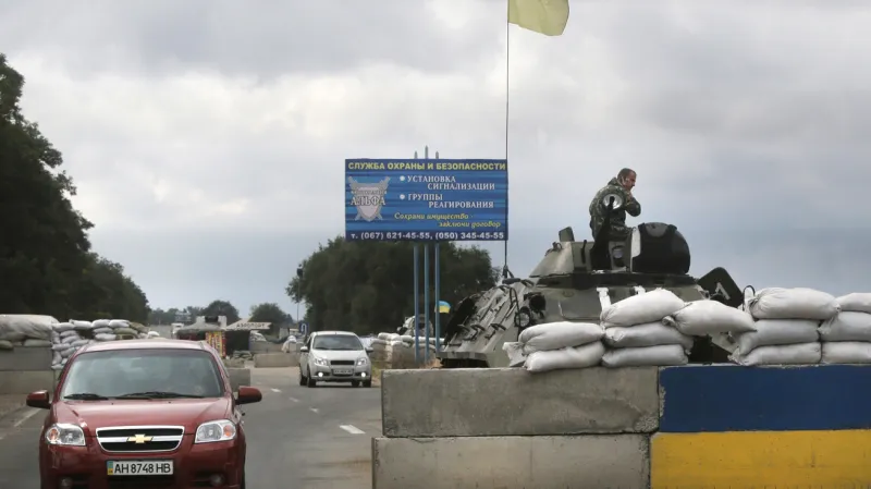 Ukrajinská hlídka v Mariupolu