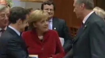 Nicolas Sarkozy, Angela Merkelová a Mirek Topolánek
