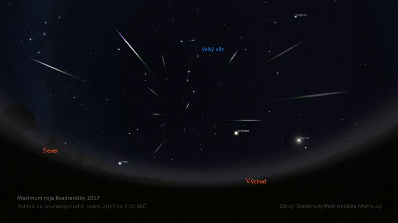 Kde budou vidět Kvadrantidy