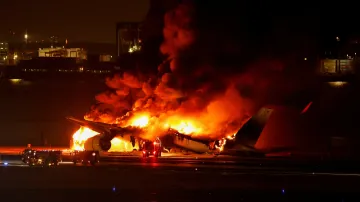 Požár japonského letadla