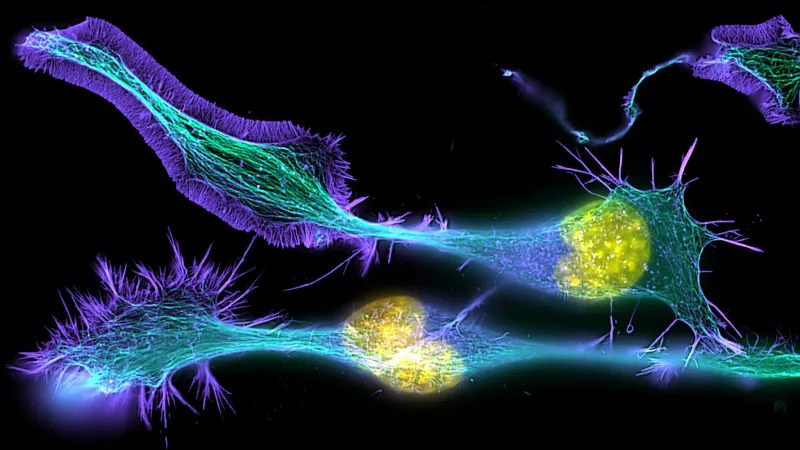 Vznikající nervové buňky