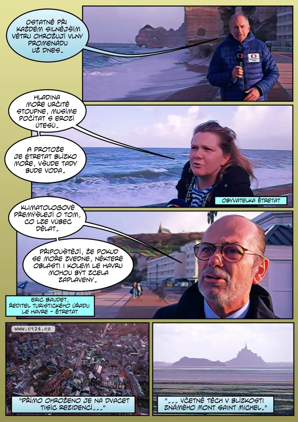 Polovina normandského pobřeží zmizí pod vodou, ukazuje nová studie