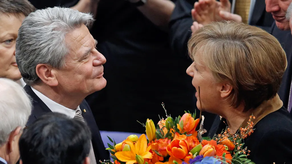 Joachim Gauck a Angela Merkelová