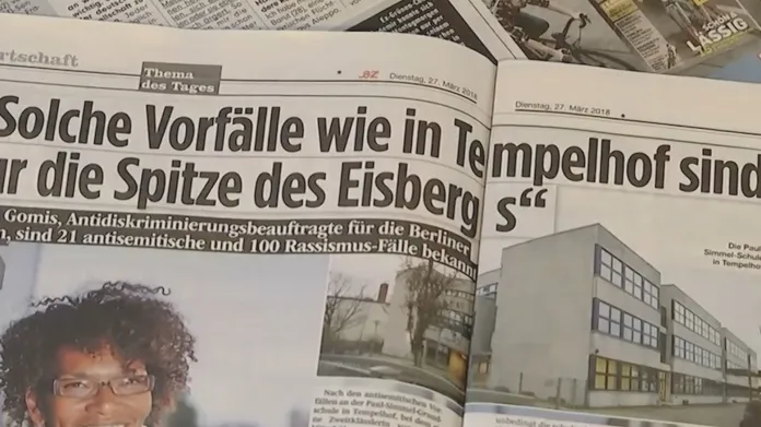 Německý tisk informuje o antisemitských útocích