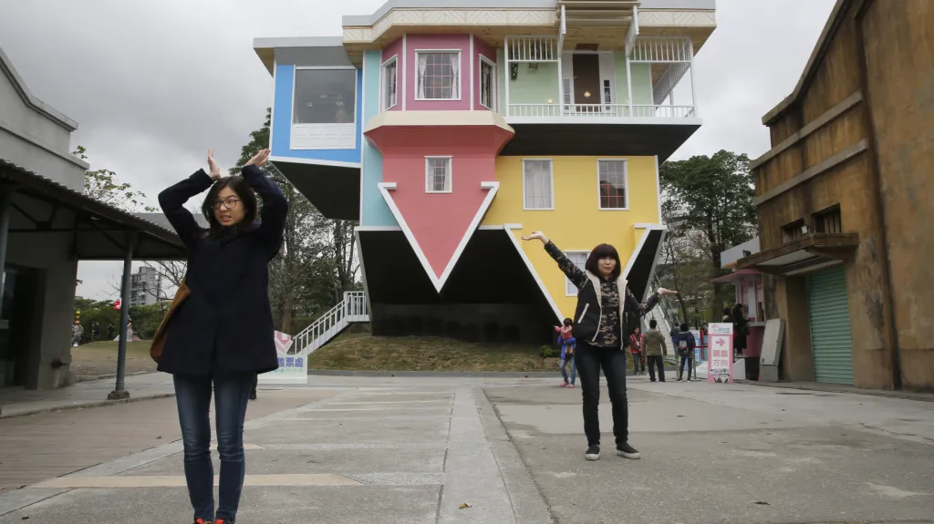 Na Tchaj-wanu mají dům, který byl postaven vzhůru nohama