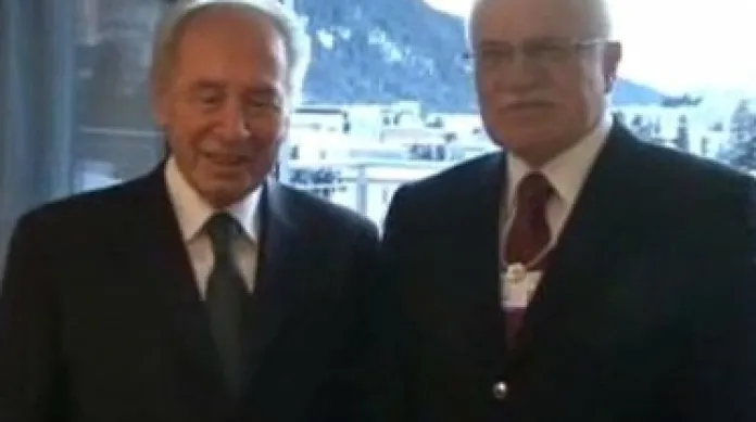 Šimon Peres a Václav Klaus