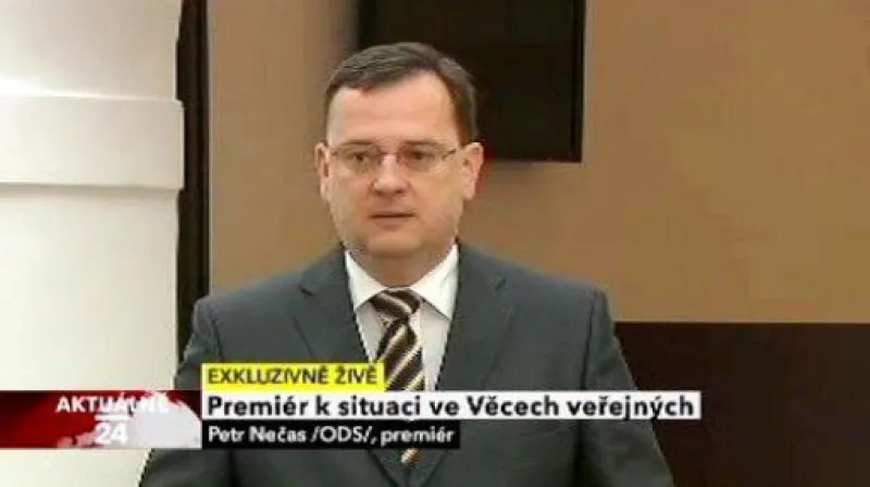 Vystoupení premiéra Petra Nečase