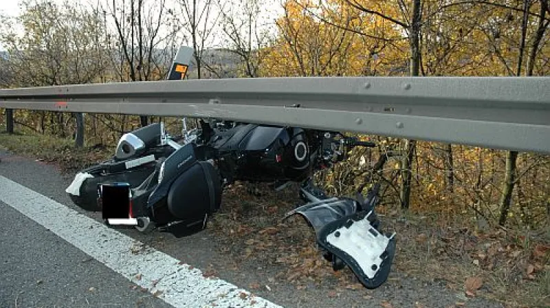 Motorka po nehodě