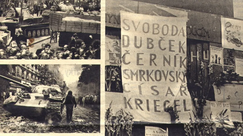 Novinové fotografie ze srpna 1968
