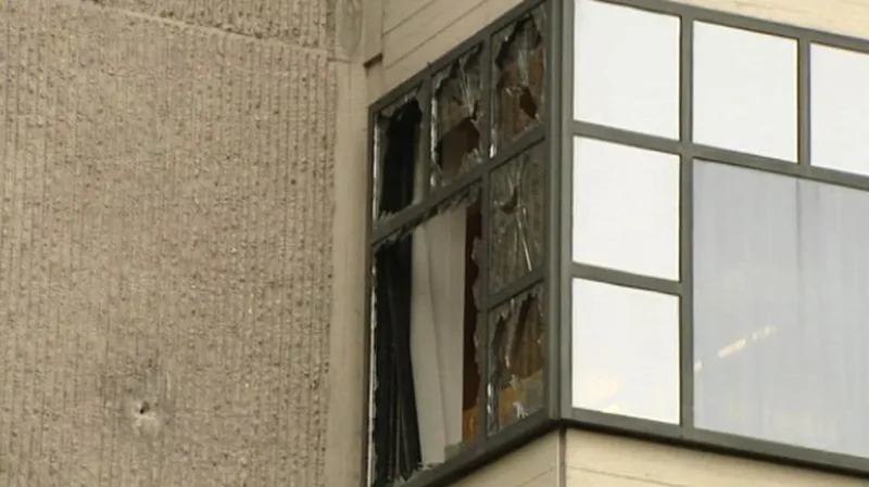 Následky výbuchu u amsterdamského soudu