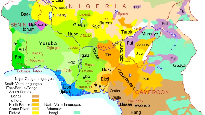 Jazyky a národy v Beninu, Nigérii a Kamerunu