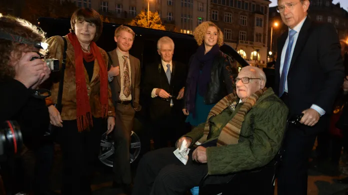 Sir Winton navštívil hotel Evropa na Václavském náměstí