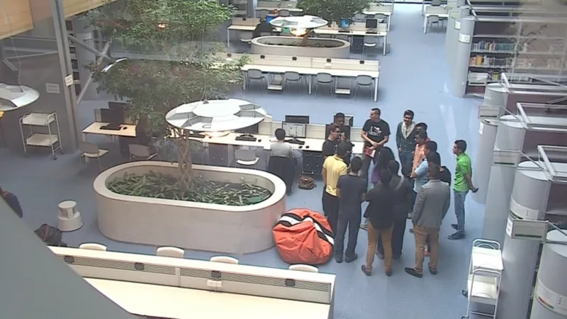 Setkání zahraničních studentů v kampusu