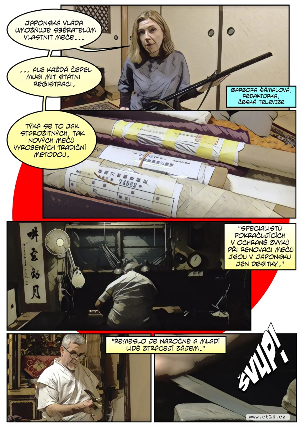 Český restaurátor samurajských mečů