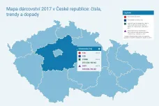 Mapa dárců ukazuje, kde se daří dobročinnosti: Nejštědřejší jsou Pražané a lidé ze severu Moravy