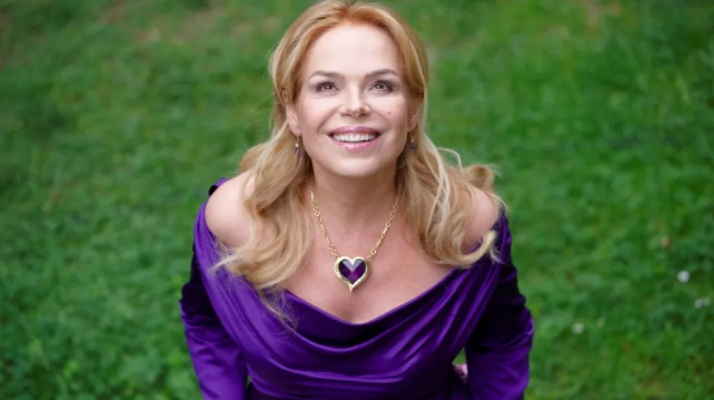 Dagmar Havlová při natáčení Odcházení