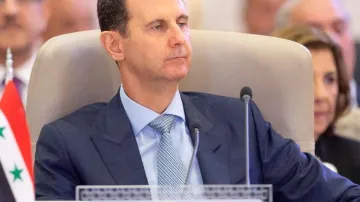 Syrský vládce Bašár Asad na květnové schůzce zástupců Ligy arabských států