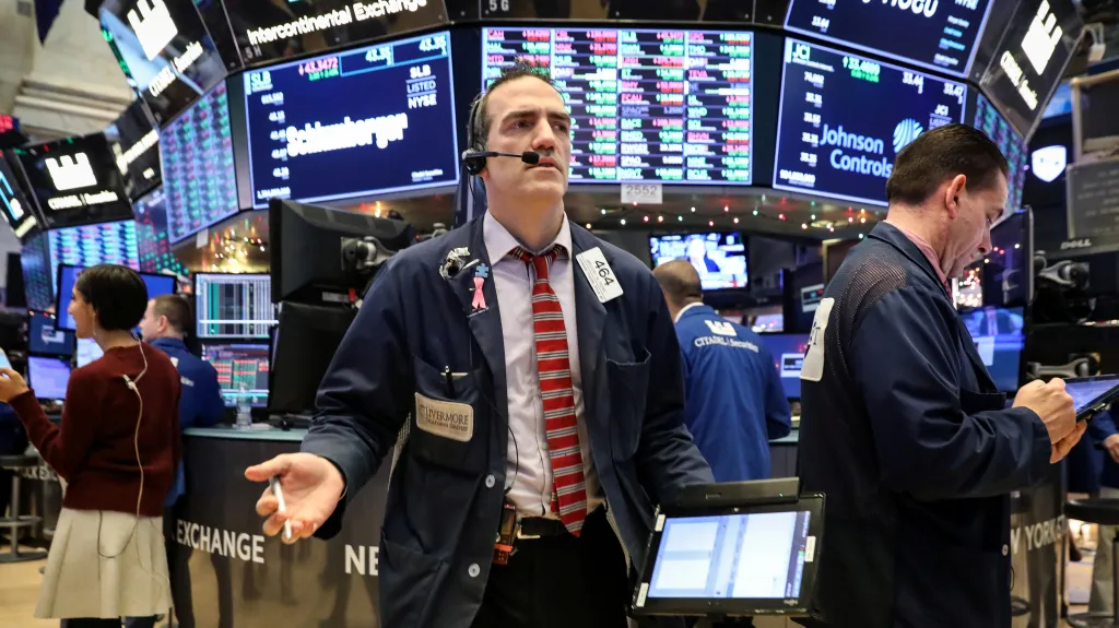 Parket americké akciové burzy NYSE v New Yorku