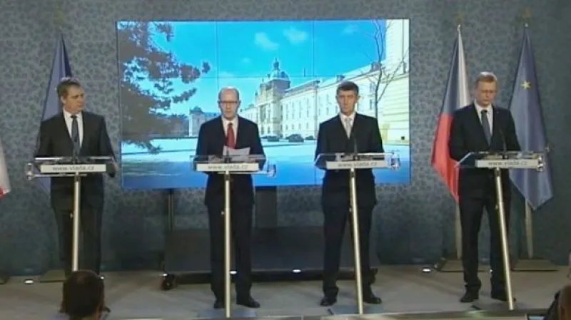Brífink po první schůzi Sobotkovy vlády
