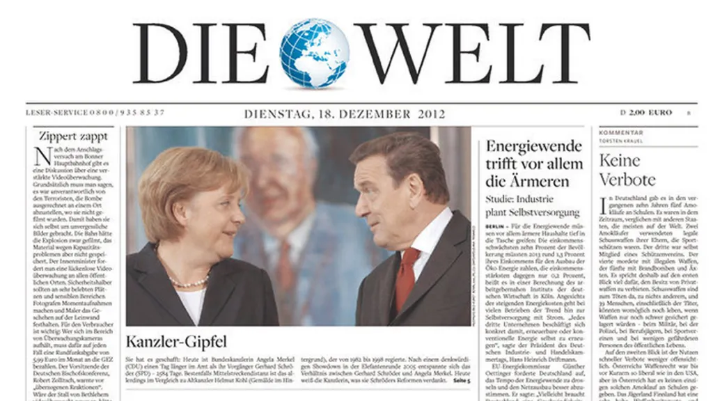 Die Welt z 18. prosince 2012