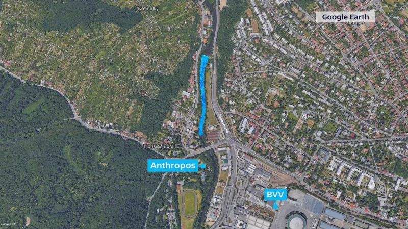 Plánovaný kanál na řece Svratce