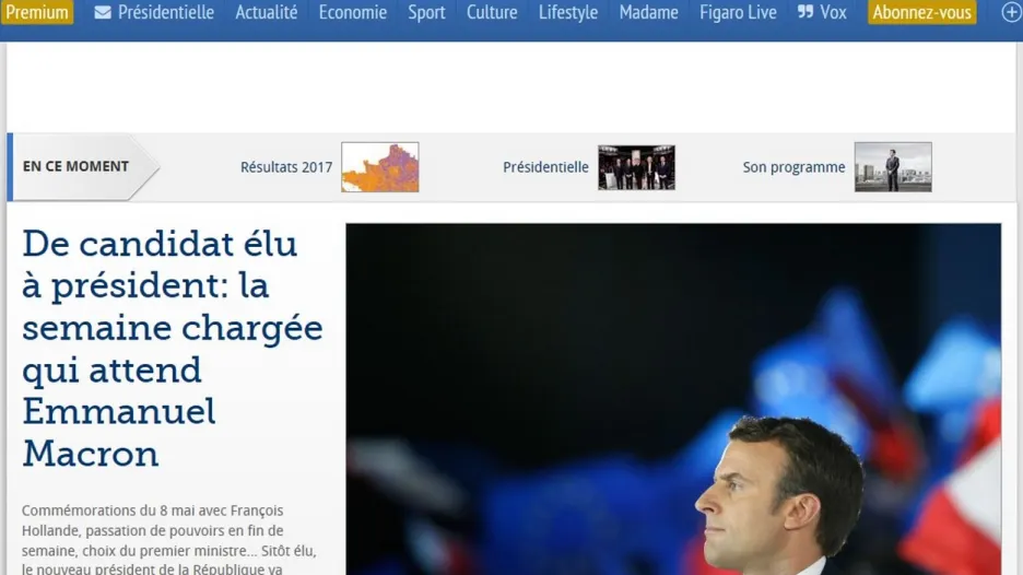 Le Figaro o vítězství Macrona