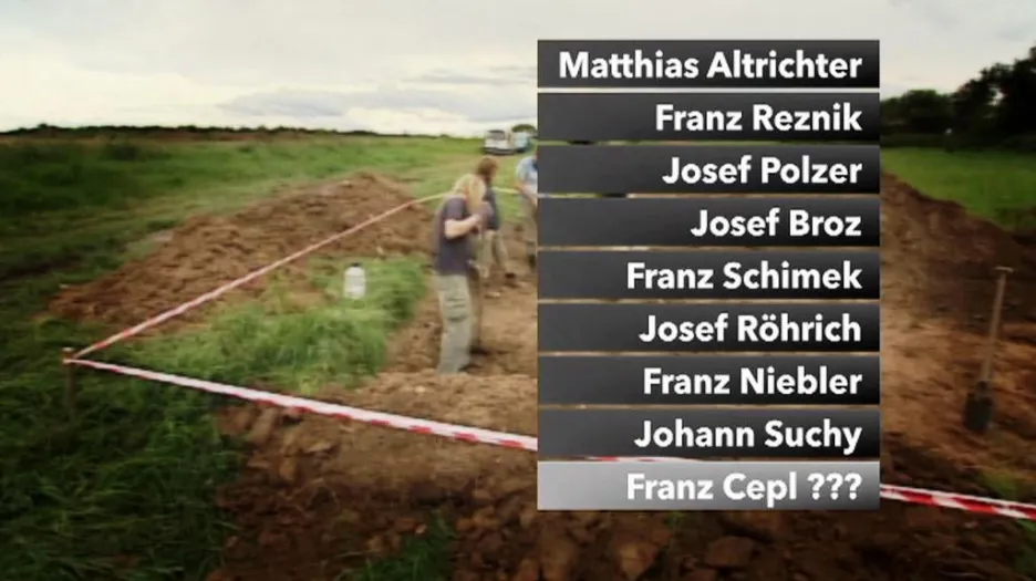 Seznam identifikovaných z louky Budínka