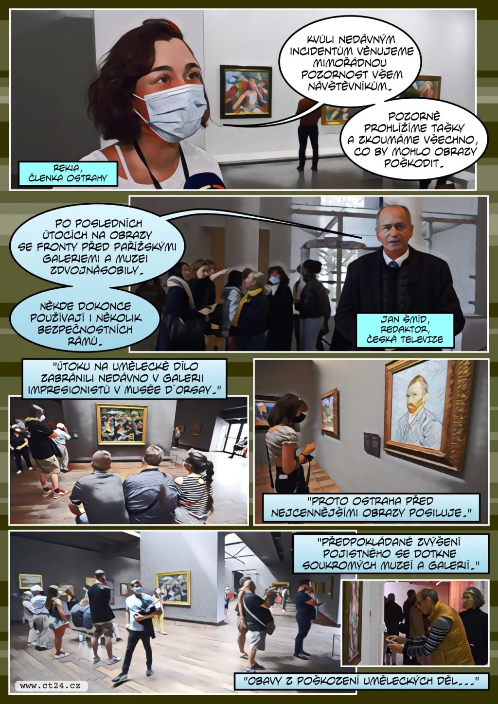 Umělecká díla jsou stále častěji terčem aktivistů. Ostraha u cenných obrazů posiluje