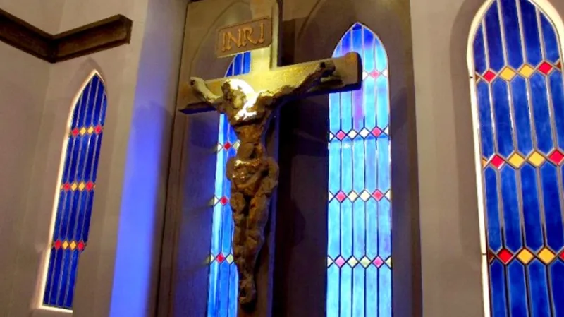 Interiér vězeňské kaple