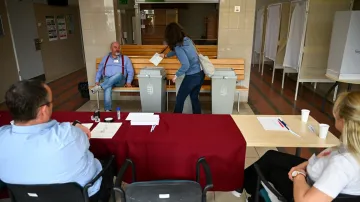 Volební místnost v Budapešti