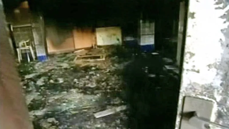 Vypálená mešita v Izraeli