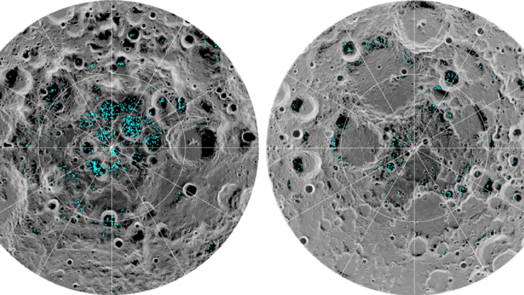 Led na pólech Měsíce