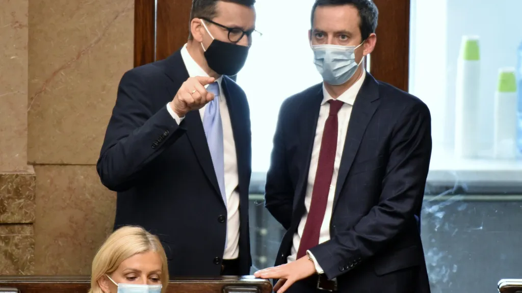Mateusz Morawiecki v budově Sejmu
