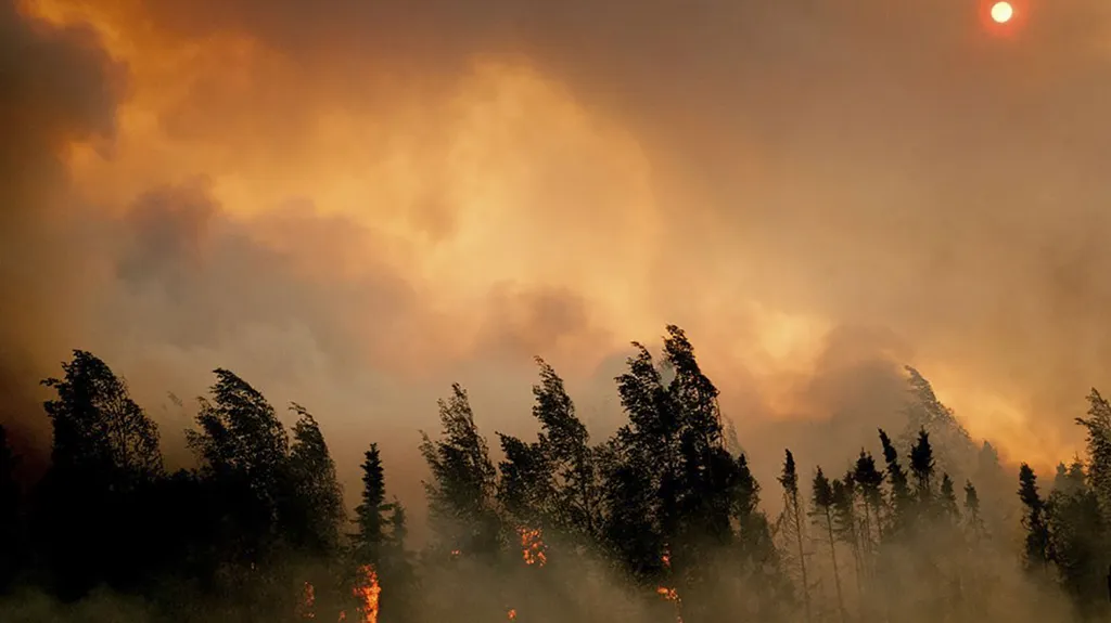 Přírodní požár na Aljašce