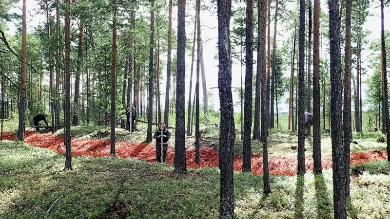 Zbytky pravěké pevnosti na Sibiři