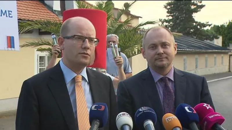 Brífink ČSSD po jednání v Lánech