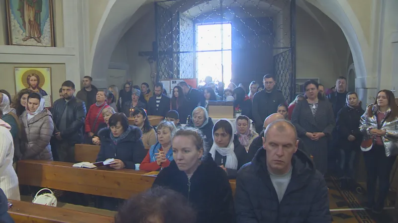 Bohoslužba v kostele Panny Marie Sedmibolestné