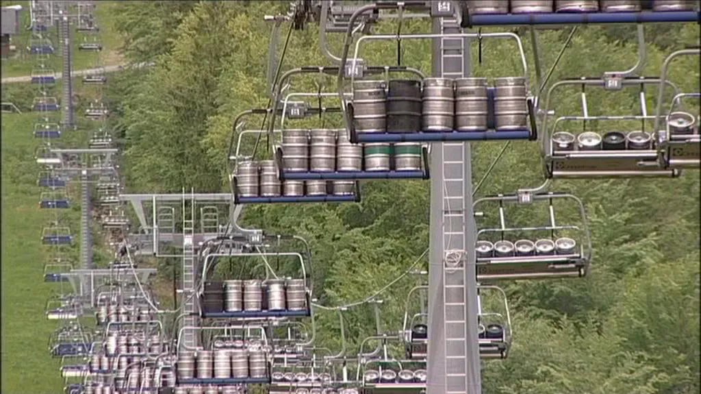 Pivní zátěžový test lanovky