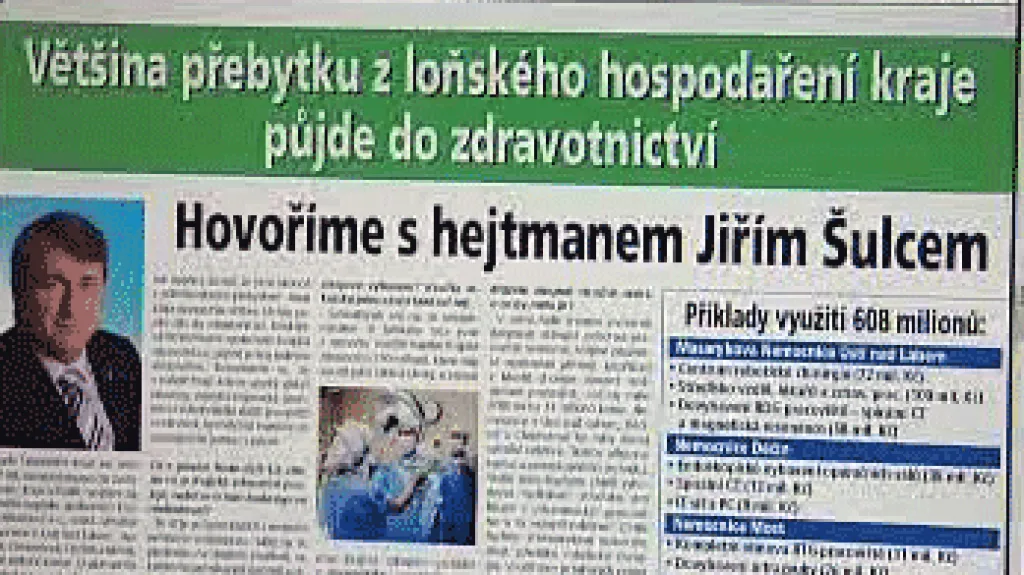 Ukázka regionálního tisku