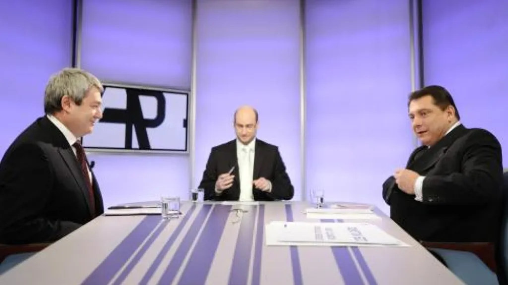 Předseda KSČM Vojtěch Filip a předseda ČSSD Jiří Paroubek