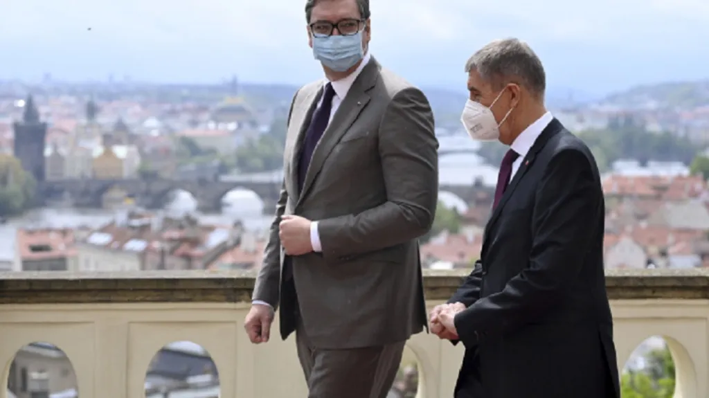 Andrej Babiš se srbským prezidentem Aleksandarem Vučičem