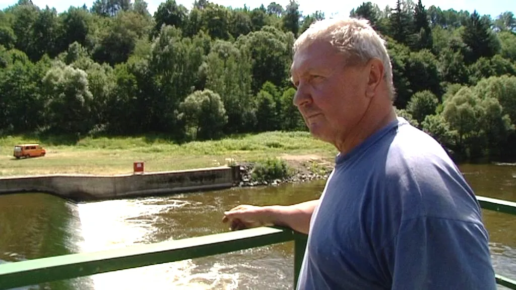 Jan Čečrle nad radošovským jezem