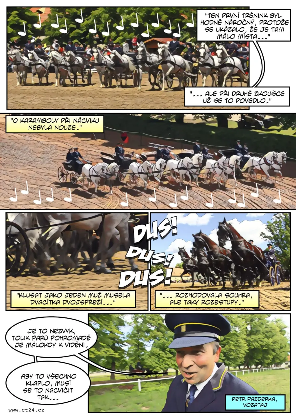 Dvacet dvojspřeží vyjelo v Kladrubech na oslavu hřebčína