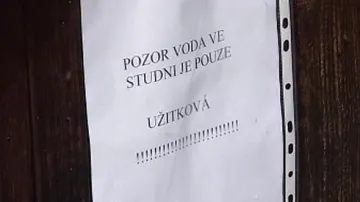 Obecní upozornění o odběru vody
