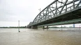 Rozvodněný Dunaj ve Vídni
