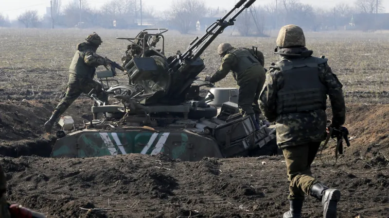 Ukrajinské jednotky u Mariupolu