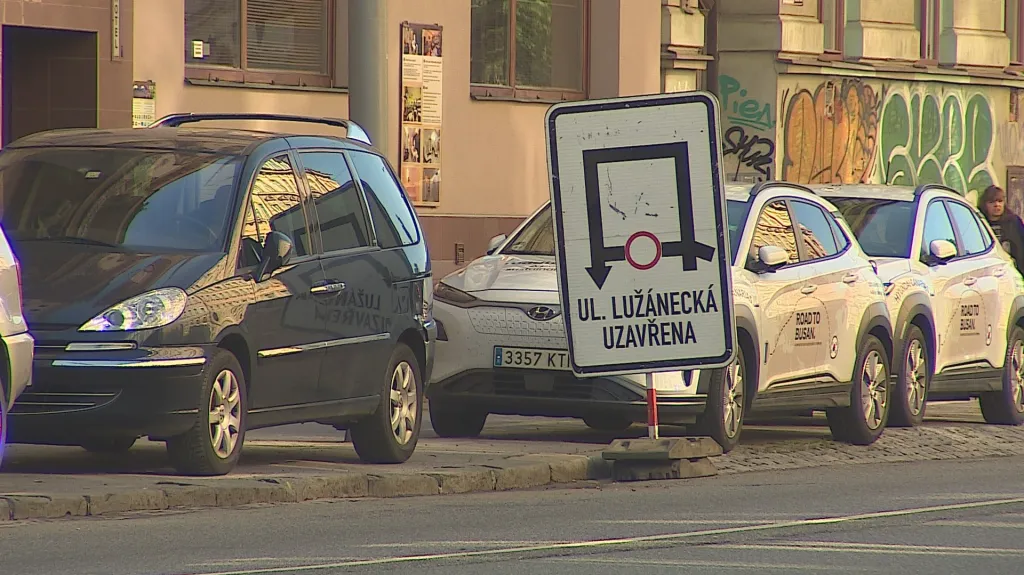 Uzavření Lužánecké ulice v Brně